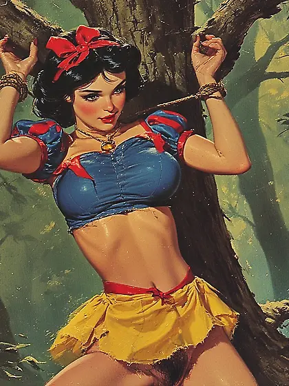 Snow White tied up