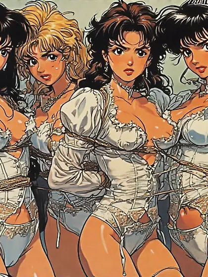 Babes in bondage from my imagination inked by AI