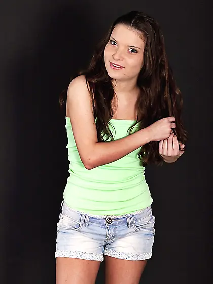 Sporty nude teen opens legs wide to show tight asshole and twat