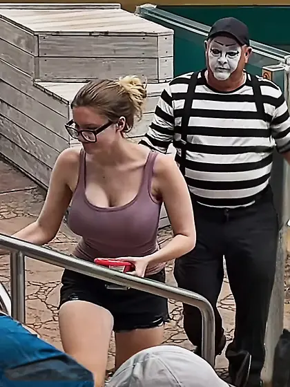 Thick Busty and Nerdy at Sea World
