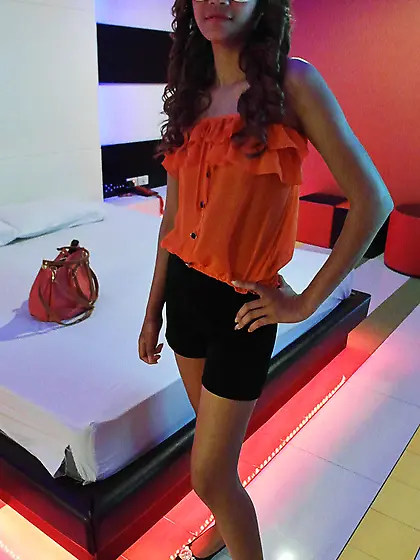 Skinny Asian teen devours a white dick and gets fucked after