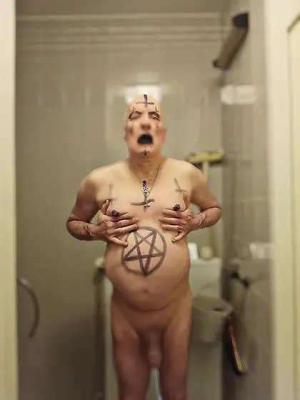 Satan slave is ready to be sacrificed