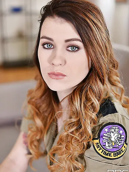 Horny slut with big bright eyes and high boots isn't scared of p