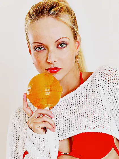 Cute and sexy blond babe,  Jana Cova gets off her sexy bikini and