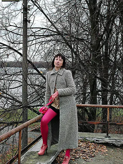 Outdoor pissing in abandoned park