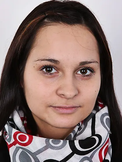 Cute babe slowly strips