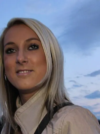 Elegant blonde teen gorgeously