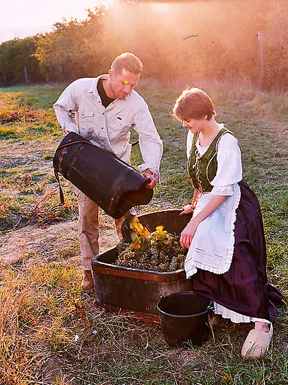 Big titted village slut Jane Darling gets nailed outdoors in bar