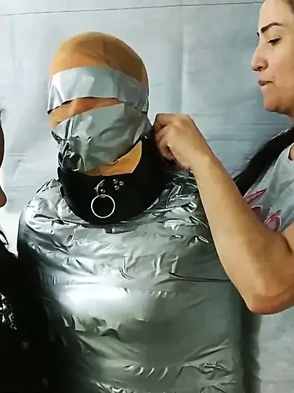 Sexy Girl Trapped In Ultra Tight Layered Mummification