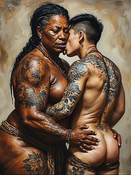 Young Asian Boy ends up with African Warrior