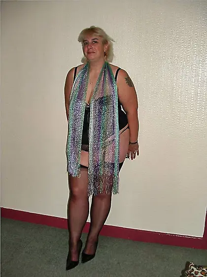 Blonde plumper teases humongous