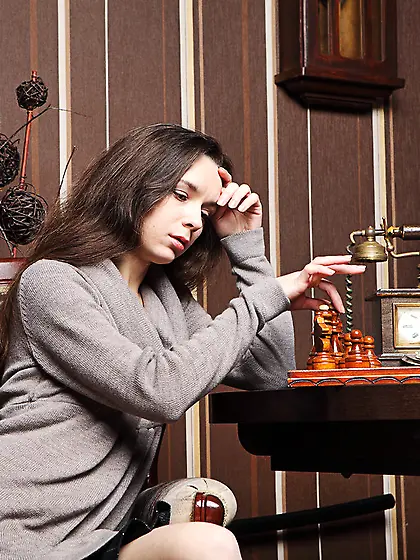 Slender mature hairy cunt