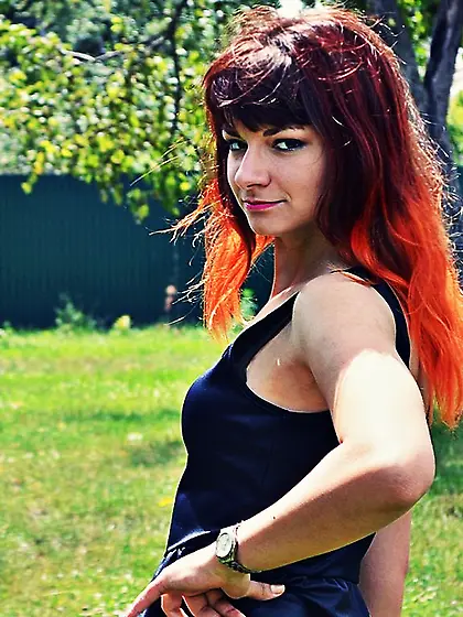 White girl orange hair