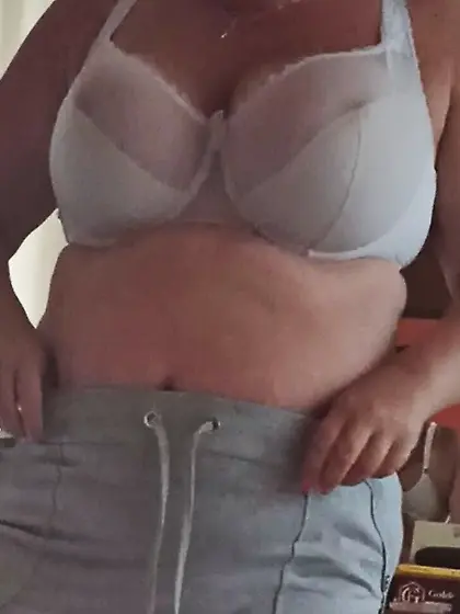 wife tits in white bra