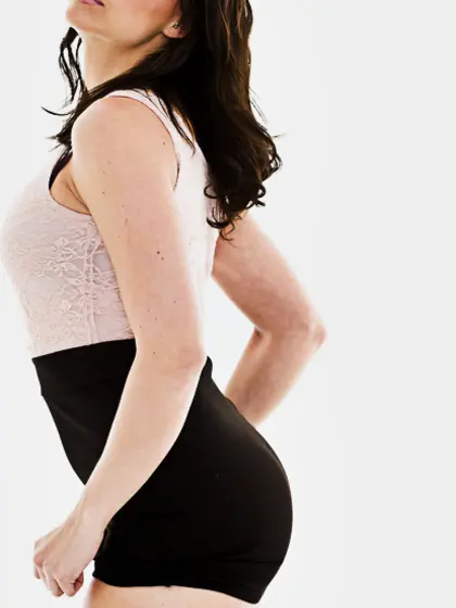 Submissive brunette slut sucks