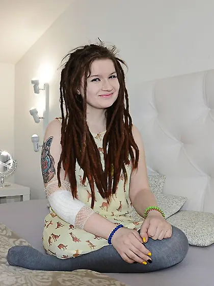 White teen brown hair