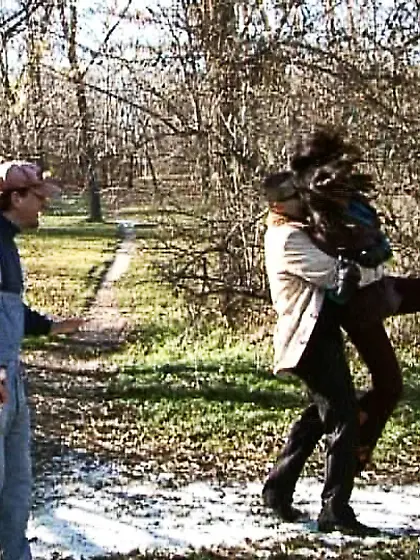 It's time for some freaky stuff,  cute brunette lady blows t