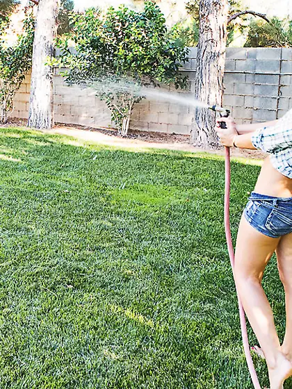 Girl in hat Dani Daniels is riding the big sticking pecker like