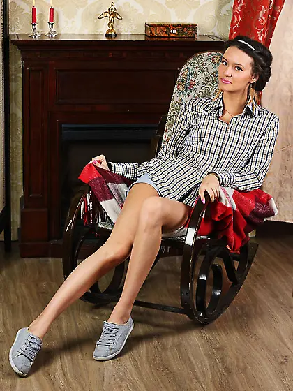 Cool chick wearing denim