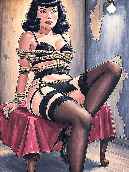 Pixwhores Experimental: Black Stockings & Bound