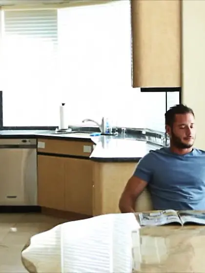 Blonde lady seduces young