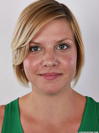 Blonde chick slowly peels