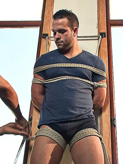 Tied gagged pretty boy