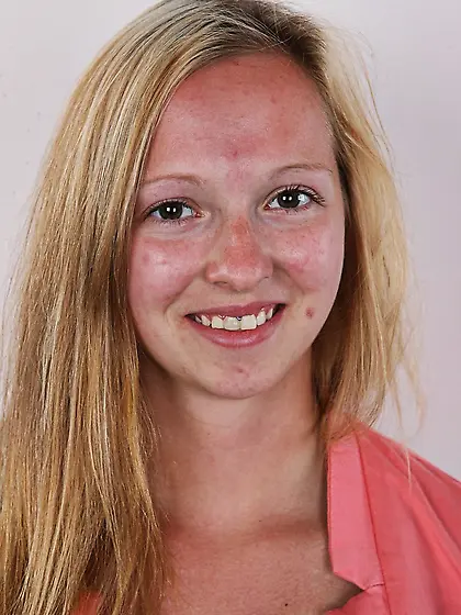 Cute blonde wearing pink