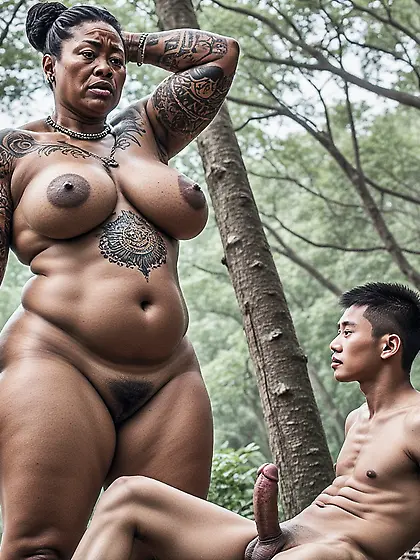 Young Asian Boy ends up with African Warrior