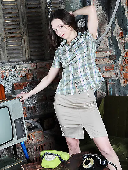 Skinny milf secretary