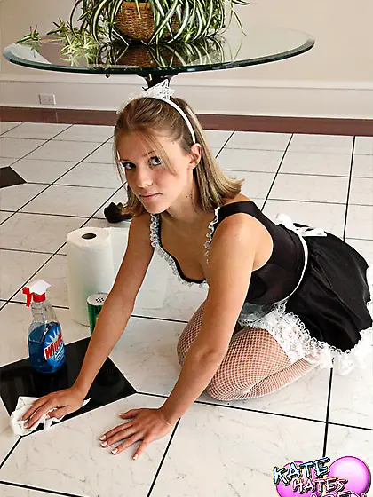 Young lesbian maid