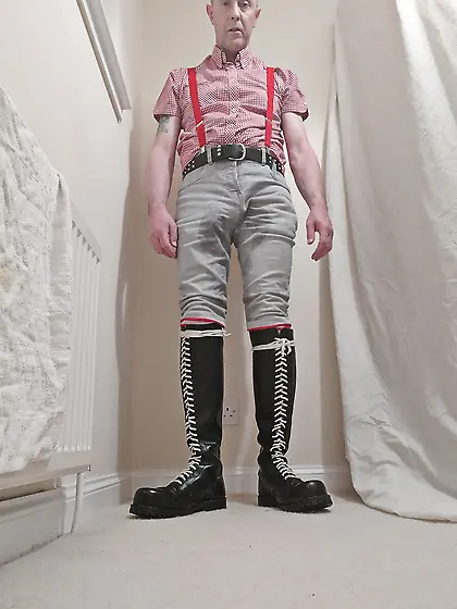 Gay skinhead boots cbt
