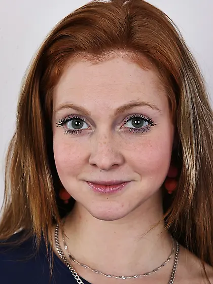 Pretty freckled ginger girl