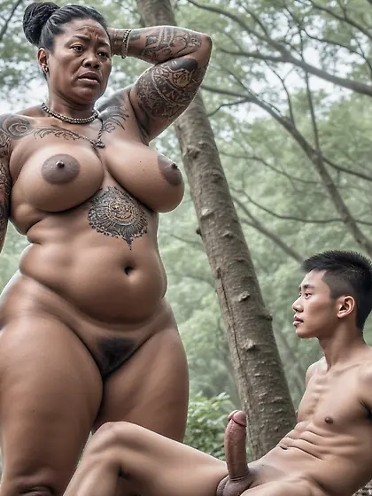 Young Asian Boy ends up with African Warrior