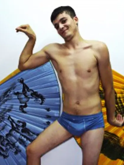 Brunette Young Man Andy4Us Smoking.