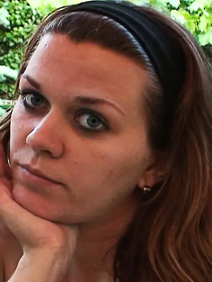 Busty pregnant woman giving