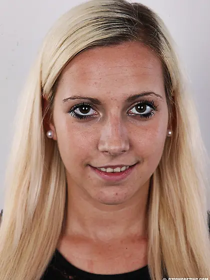 Blonde cutie black dress