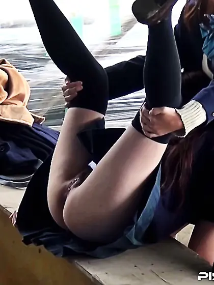 Japanese college chick lifts