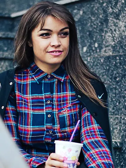 Latin girl blonde hair