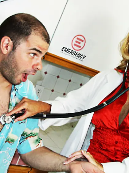 Irresistibly sexy cougar Jodi West in black nylons seduces man i