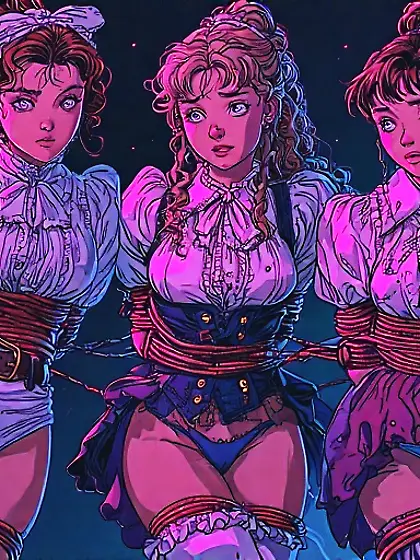 Babes in bondage from my imagination inked by AI