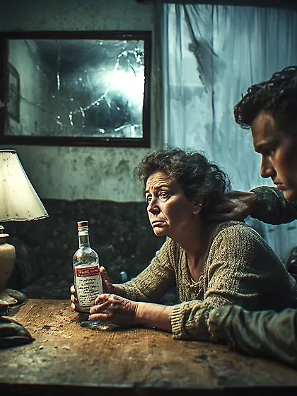 When father left the house,  Mom and I grew closer