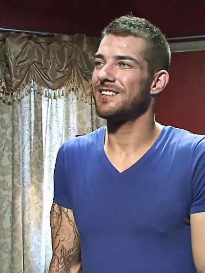 Sexy stud roped gagged