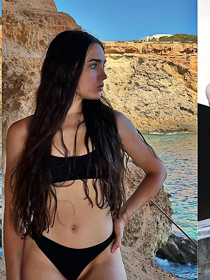 Whore with sexy pussy,  would you fuck her?