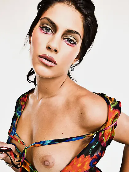 Sensational model with a slender curvy physique gracefully disro