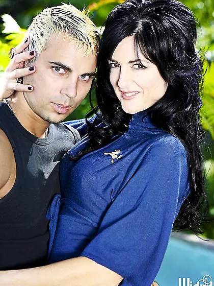 Dark haired brunette milf Lake Russell is outdoor showing the bl