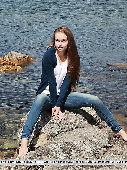 Underwater skinny jeans