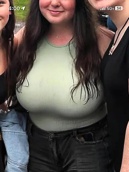 24yr old busty slut posting with friends