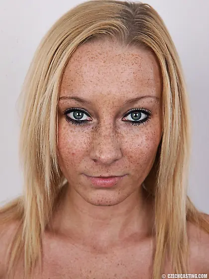 Slim freckled babe casting
