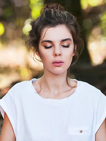 Brunette teen yoga wild